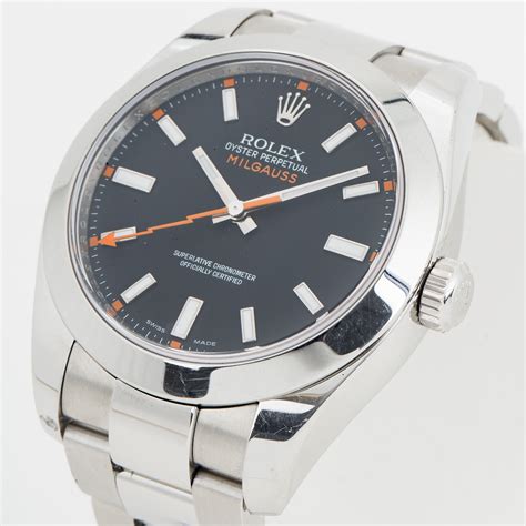 rolex milgauss oyster 40 mm steel price|rolex milgauss price chart.